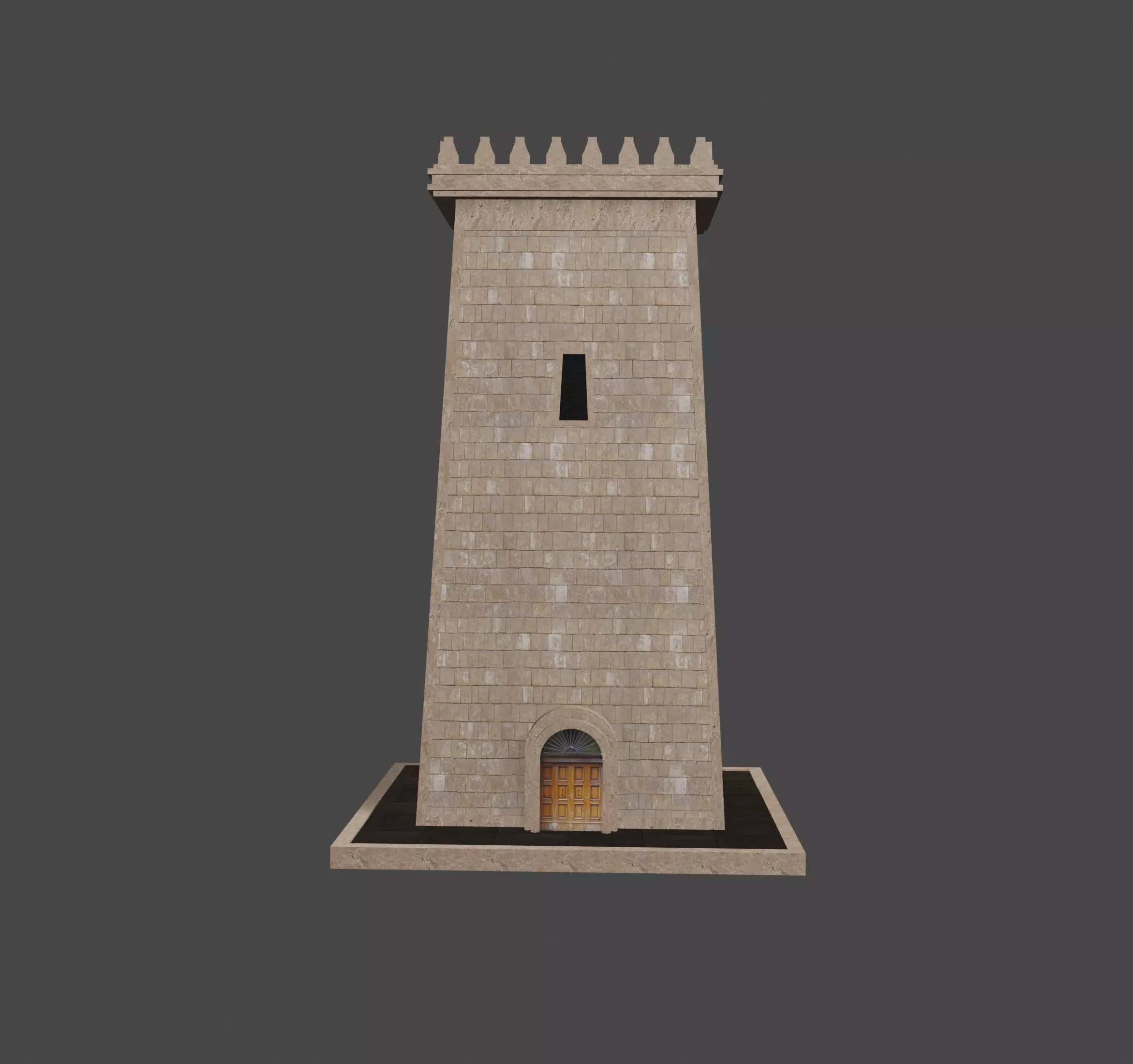 Stonewatch Keep  Medieval Guard Tower 3D Model 3D model_3