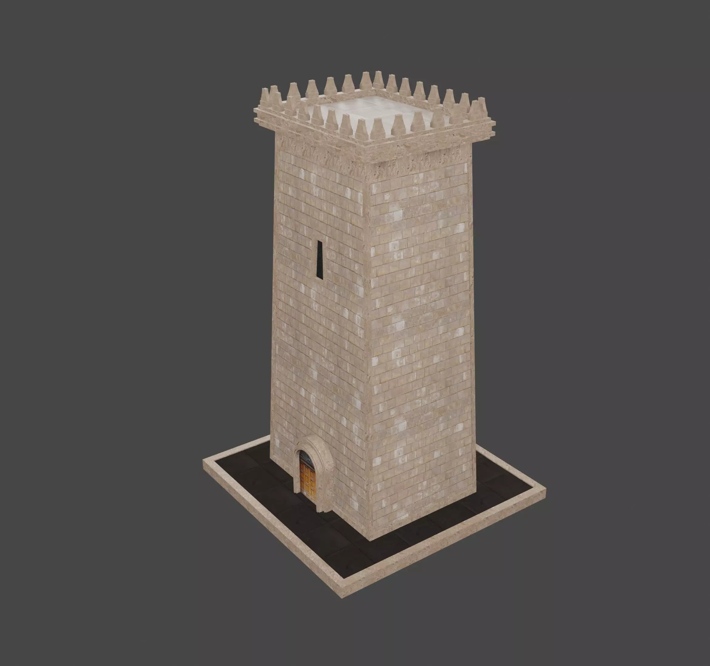 Stonewatch Keep  Medieval Guard Tower 3D Model 3D model_4