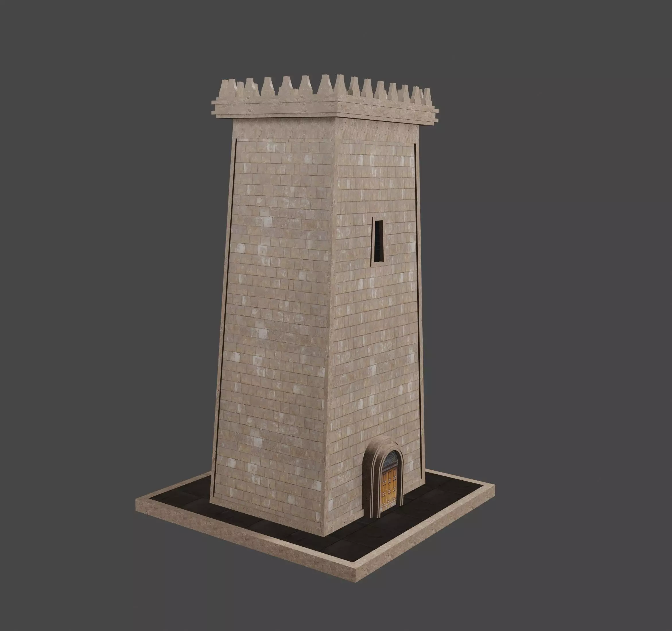 Stonewatch Keep  Medieval Guard Tower 3D Model 3D model_2