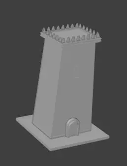 Stonewatch Keep  Medieval Guard Tower 3D Model 3D model_7
