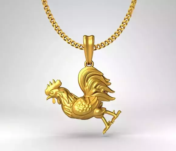 chicken pendant charms - one inch pendant
