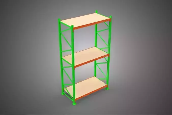 FRAME RACK SHELF WOOD STEEL WAREHOUSE METAL SHELVES STORAGE TRAY