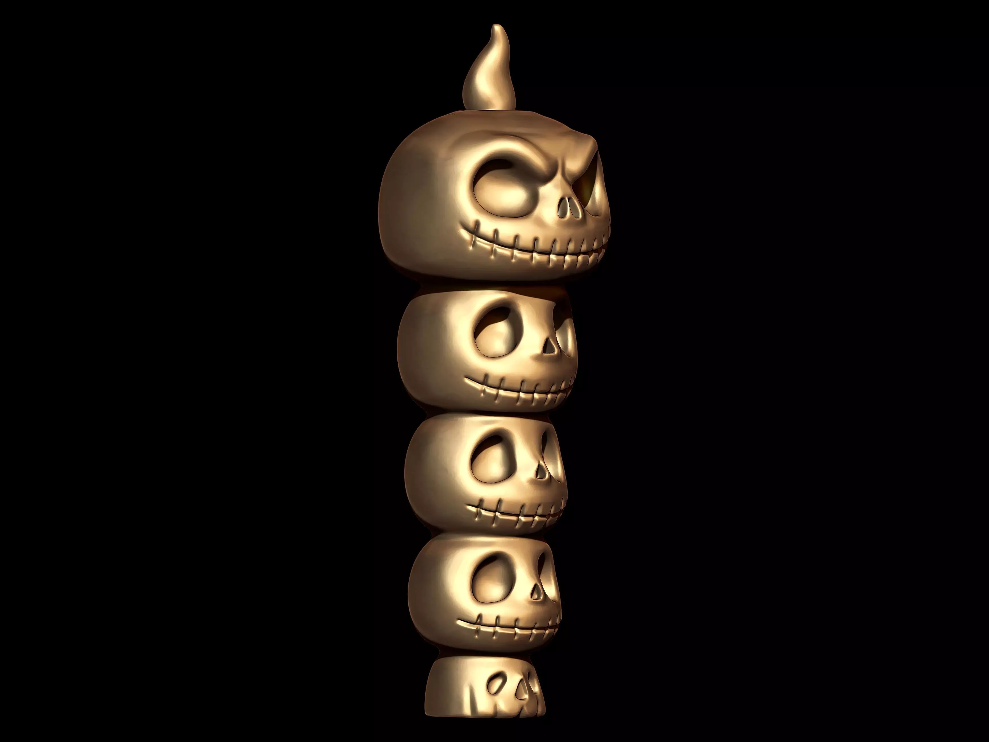 Skulls Candle 3D print model_1