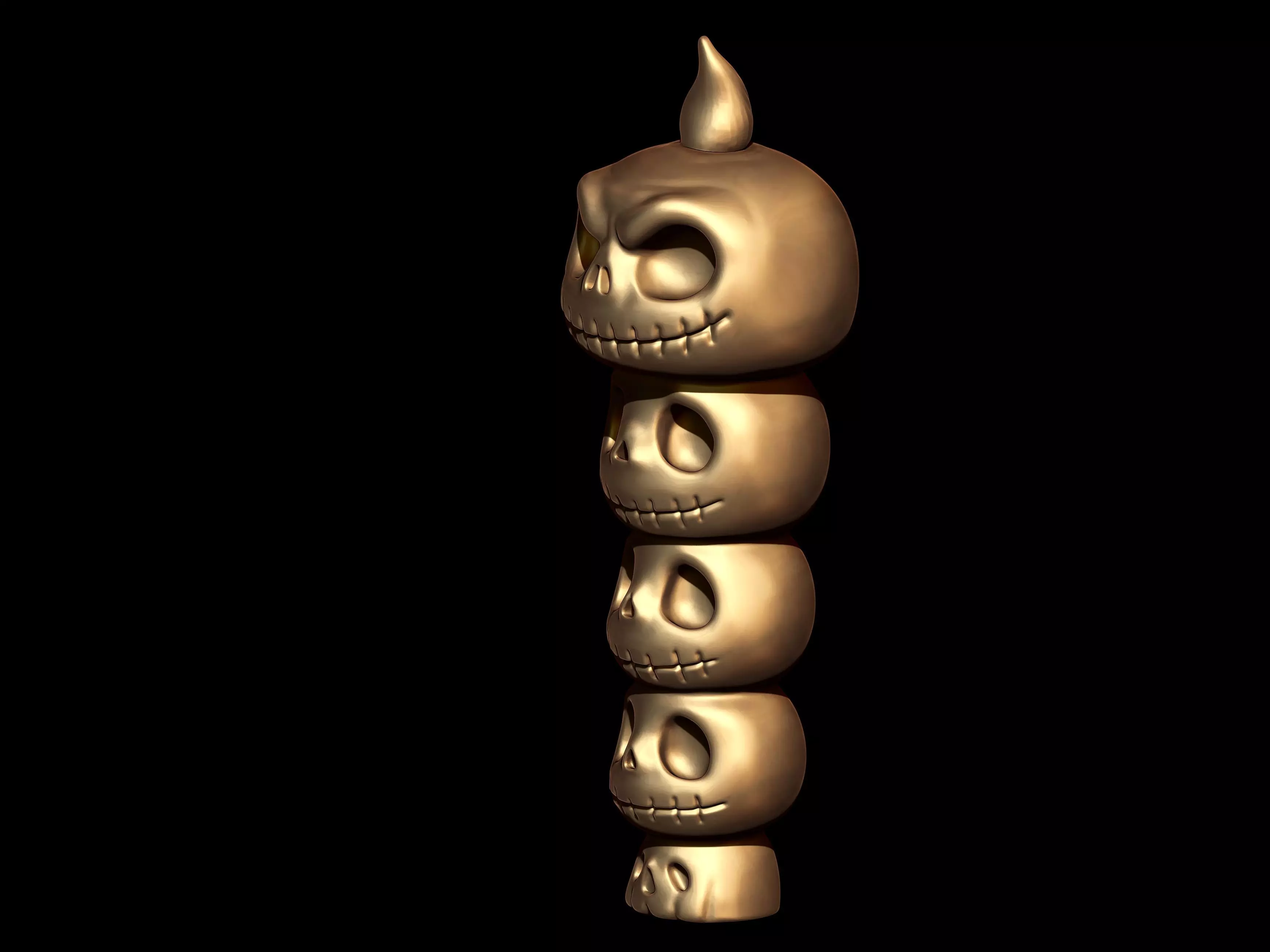 Skulls Candle 3D print model_3