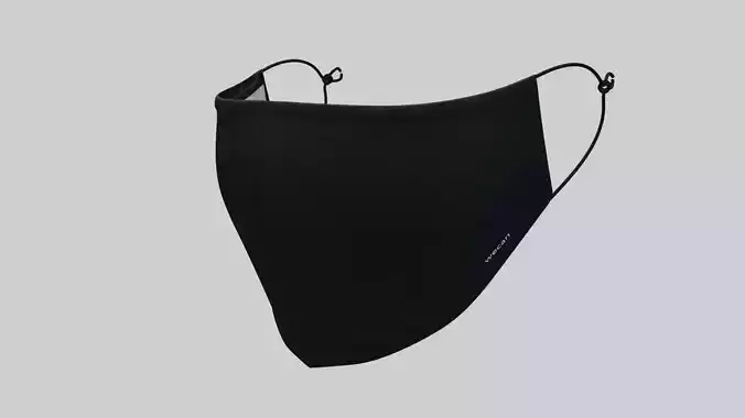 Black Fabric Face Mask