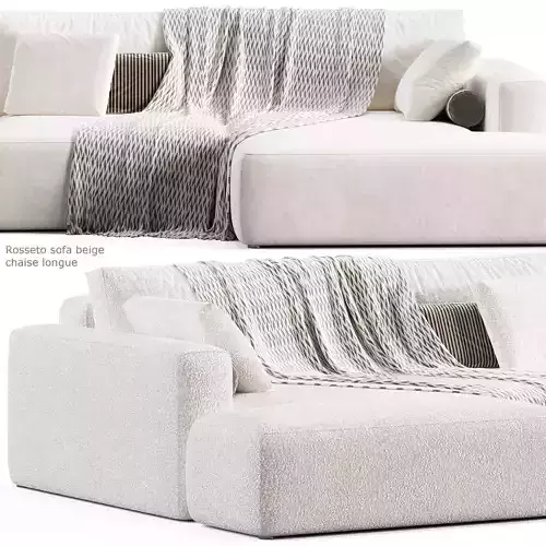 Rosseto chaise longue Sofa  3D model 5