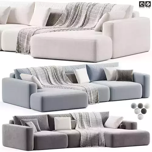 Rosseto chaise longue Sofa  3D model 4
