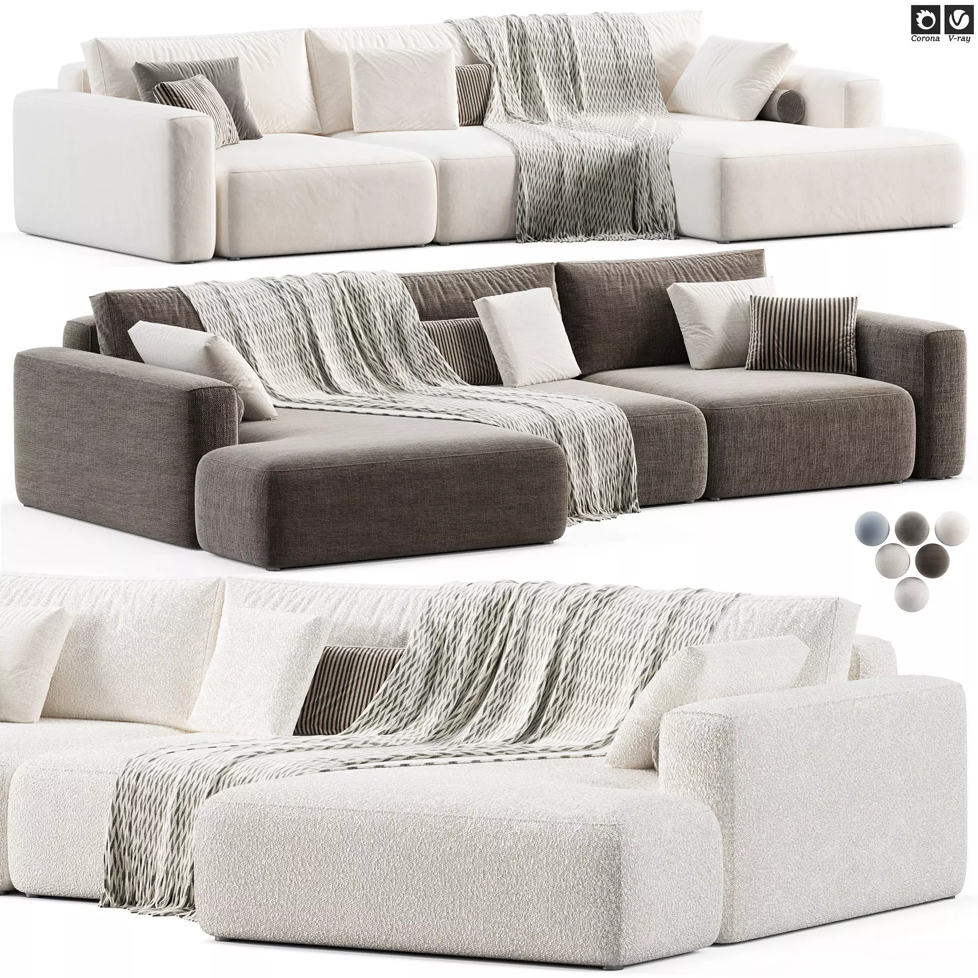 Rosseto chaise longue Sofa 3D model