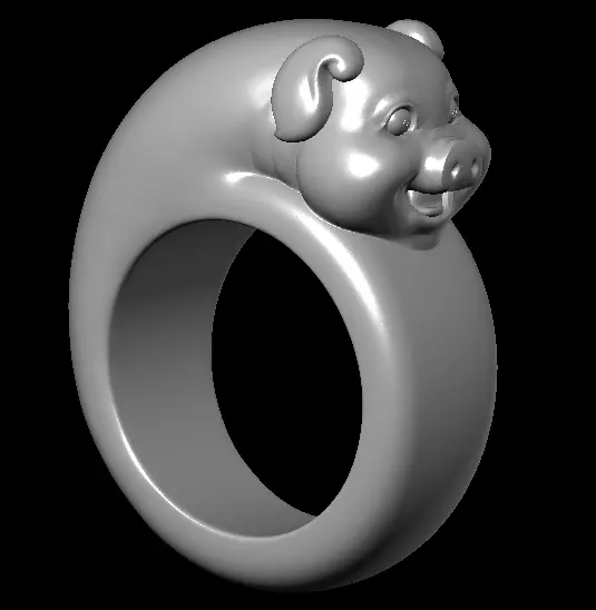 Chinese Zodiac Constellation Animal Ring Sculpture Model 3D print model_7