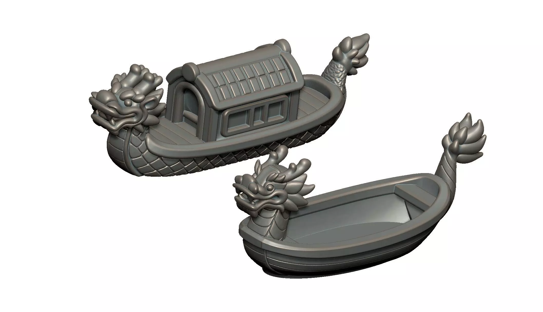 Chinese dragon boat 3D print model