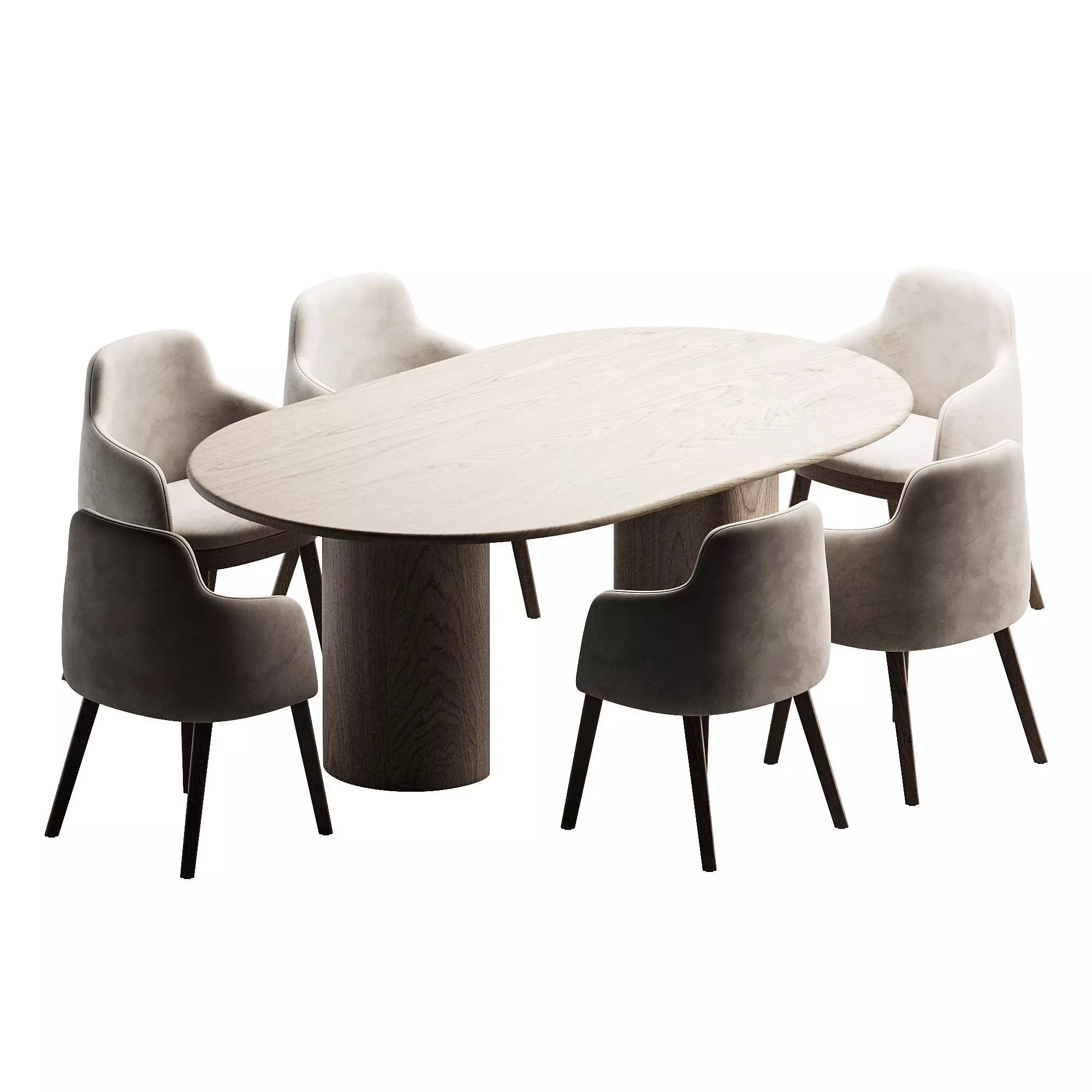 Dining set 2 3D model_1
