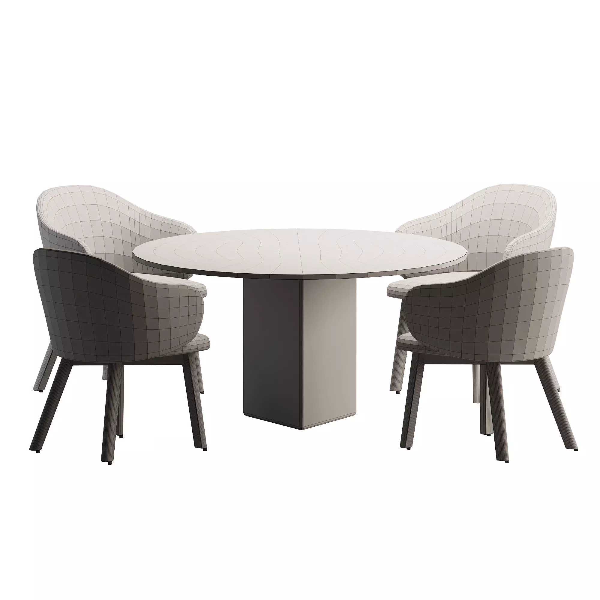 Dining set 3 3D model_2