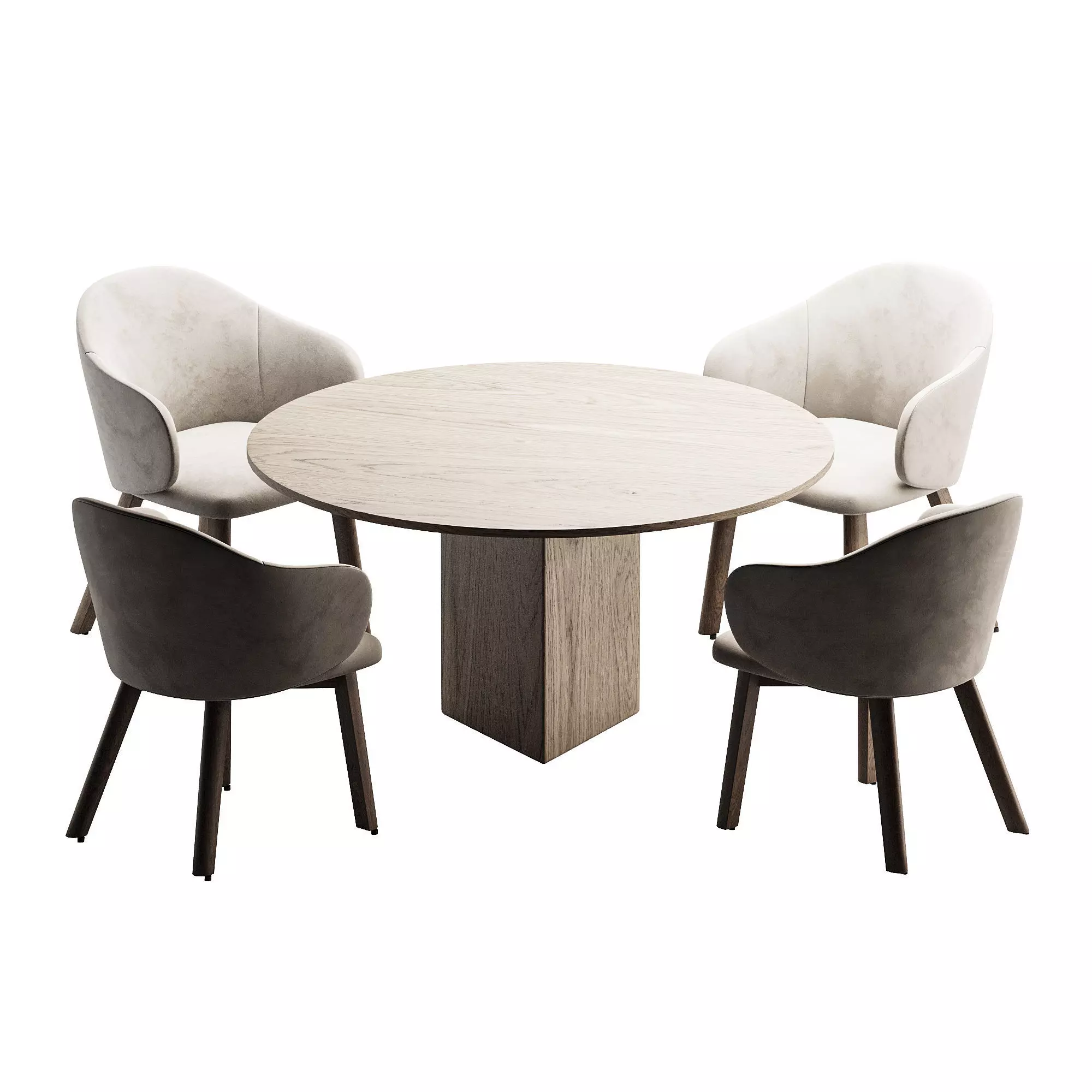 Dining set 3 3D model_1