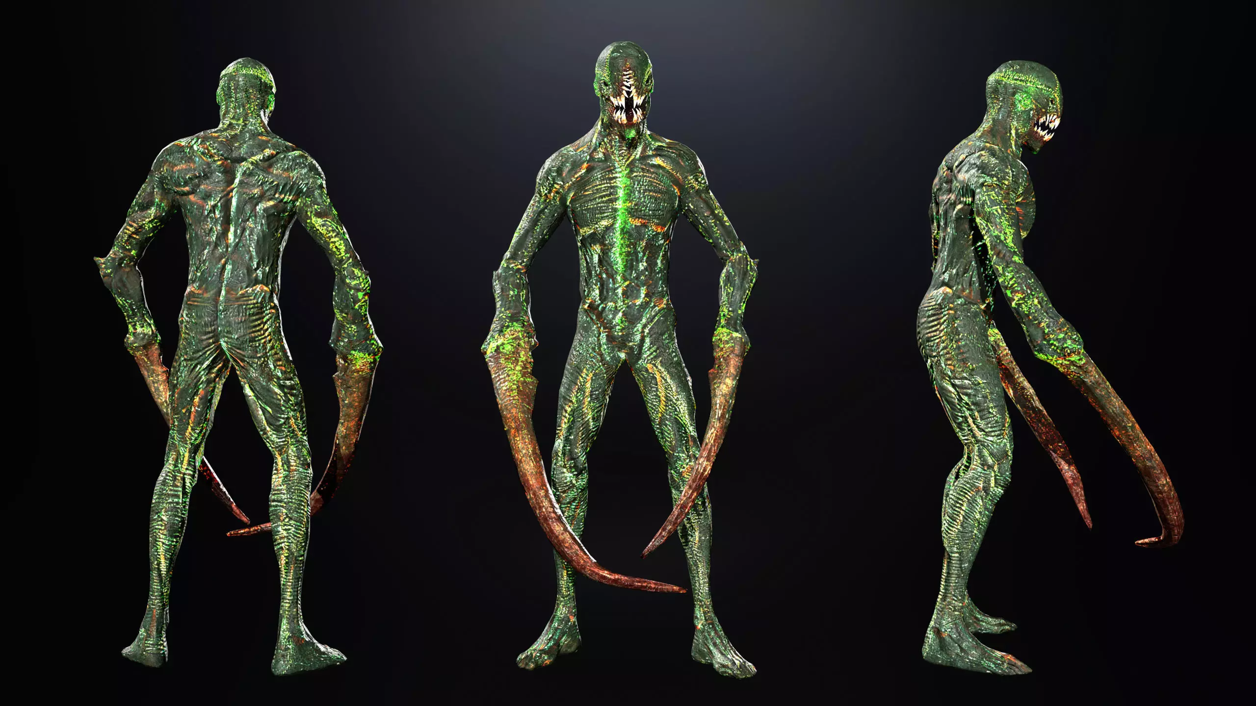 Monster6 Nightmare Game Ready Character Low-poly 3D model_13