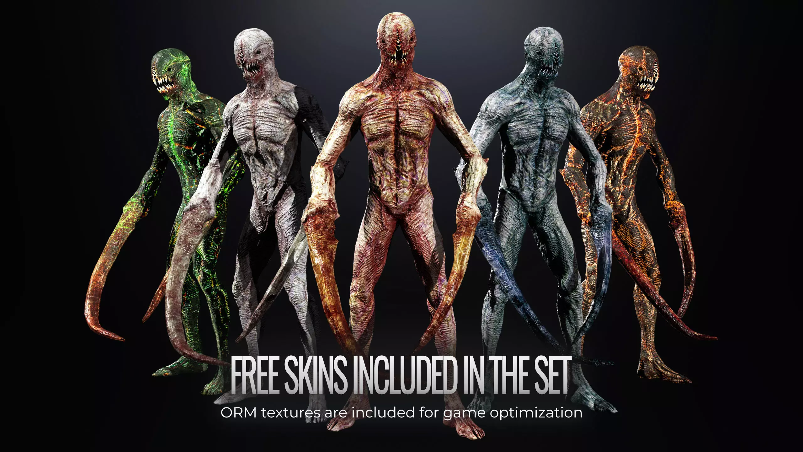 Monster6 Nightmare Game Ready Character Low-poly 3D model_2