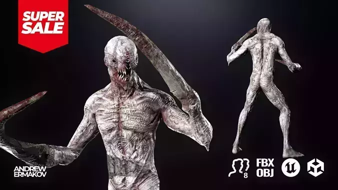 Monster6 Nightmare Game Ready Character