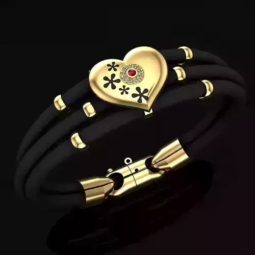 Bracelet F F - heart  Copy