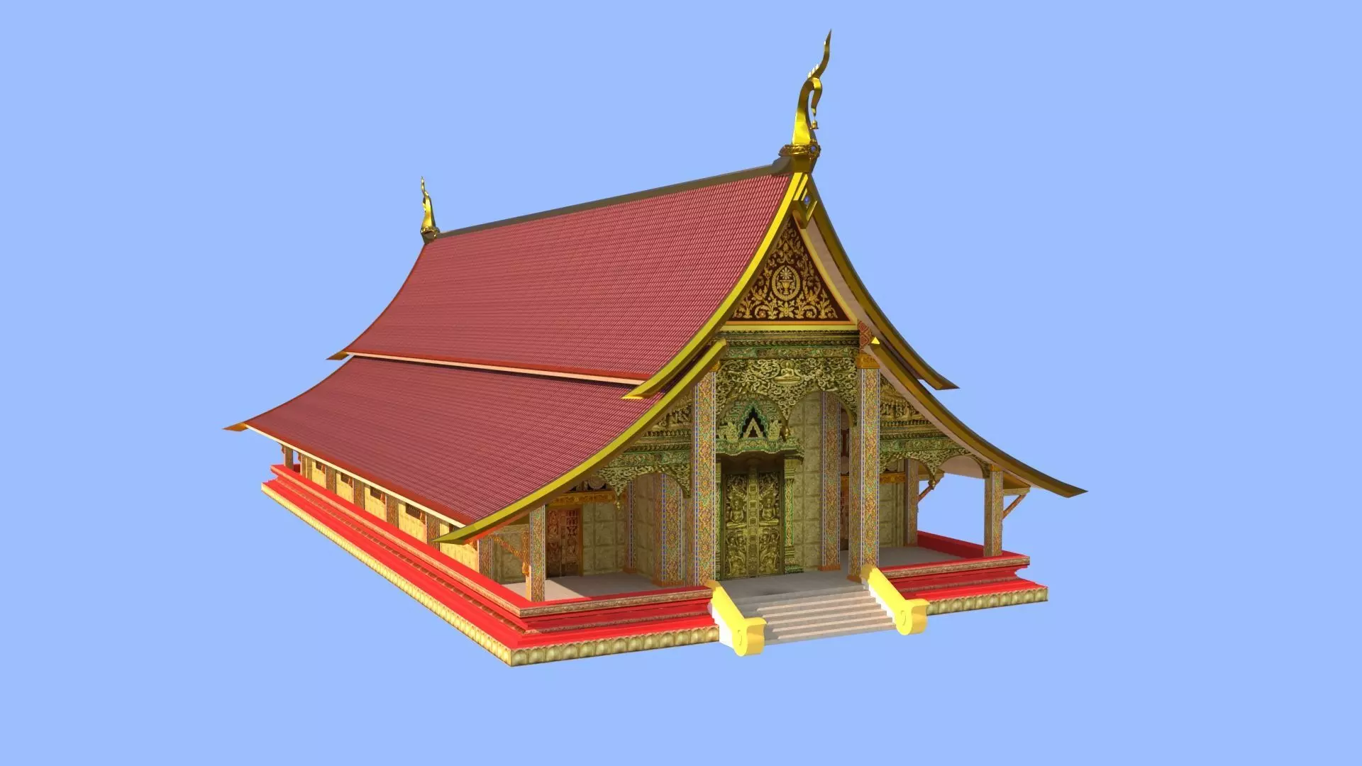 Southeast Asian Buddhist architecture 3D model