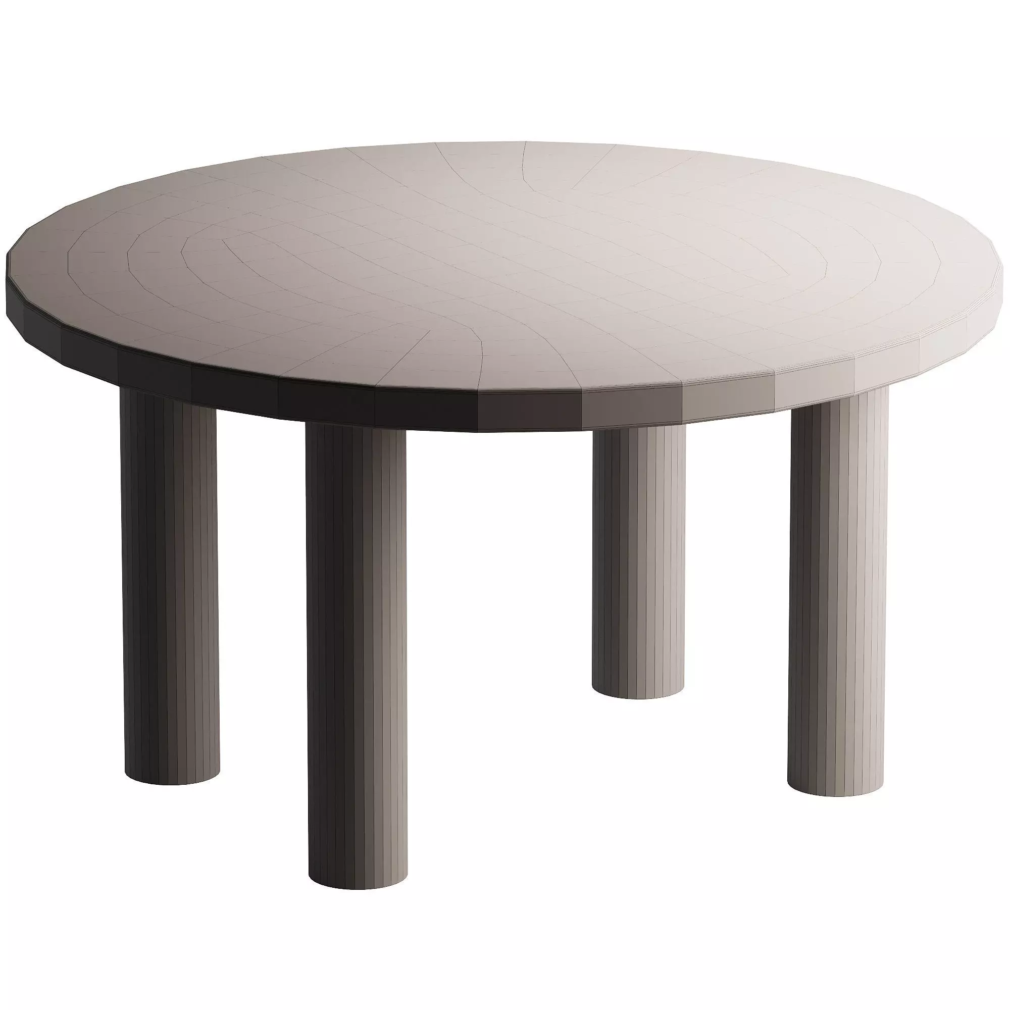 Round Dining Table 3D model_2