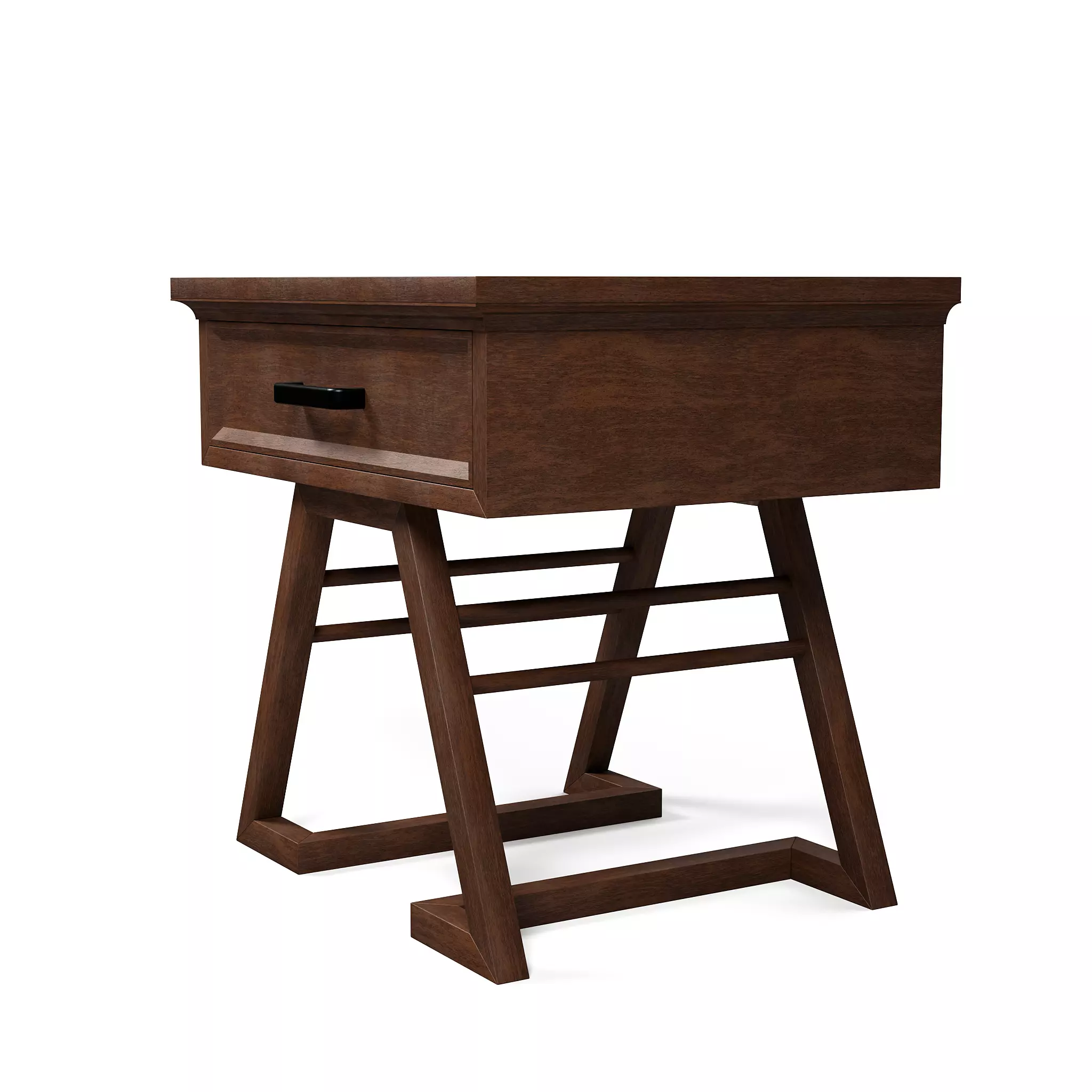 Nightstand 04 - Minimalist Wooden Bedside Table 3D model_5