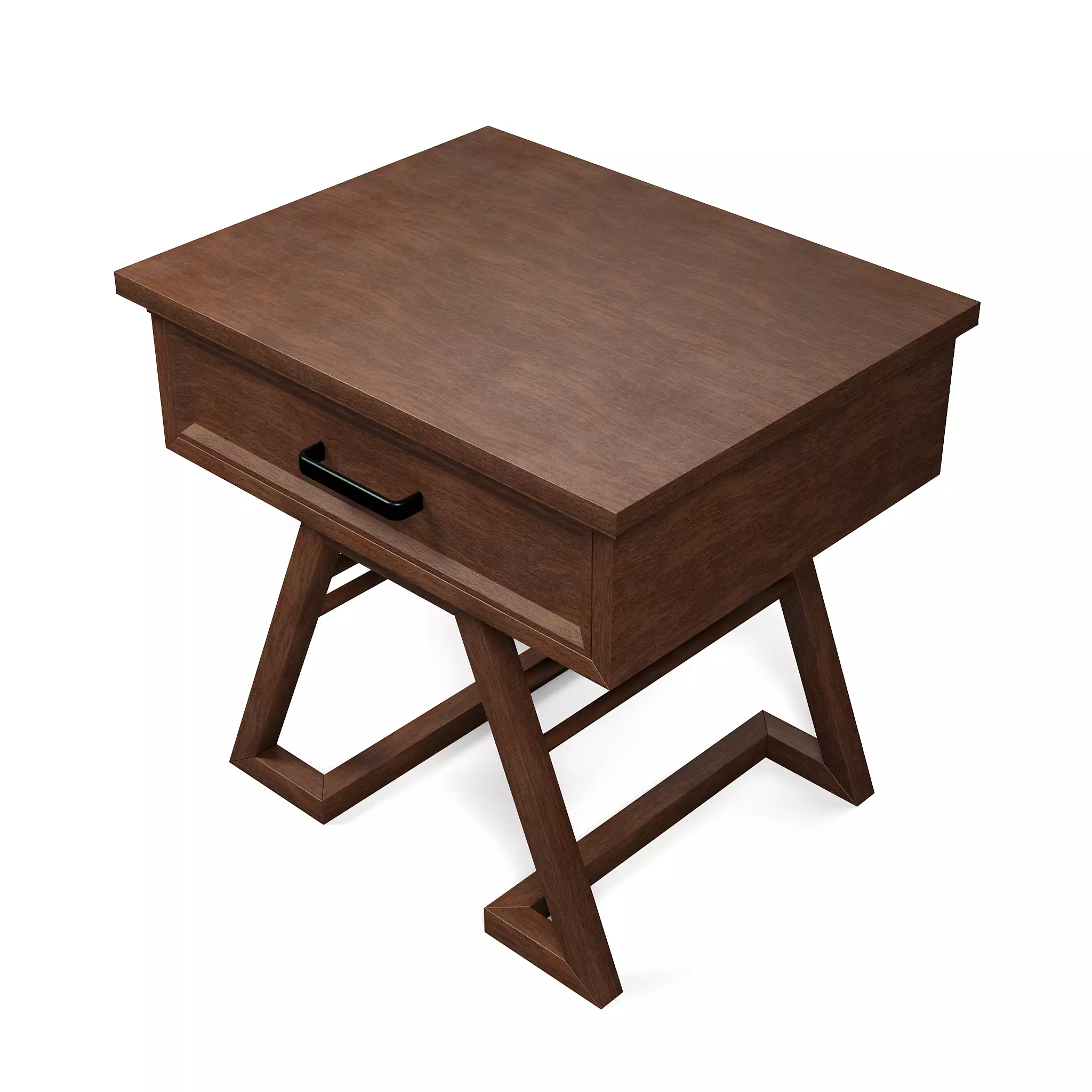 Nightstand 04 - Minimalist Wooden Bedside Table 3D model_0