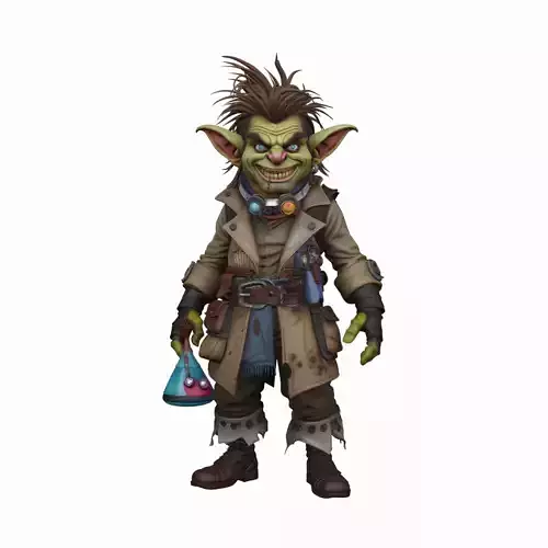 Highly Detailed Eccentric Goblin Alchemist World
