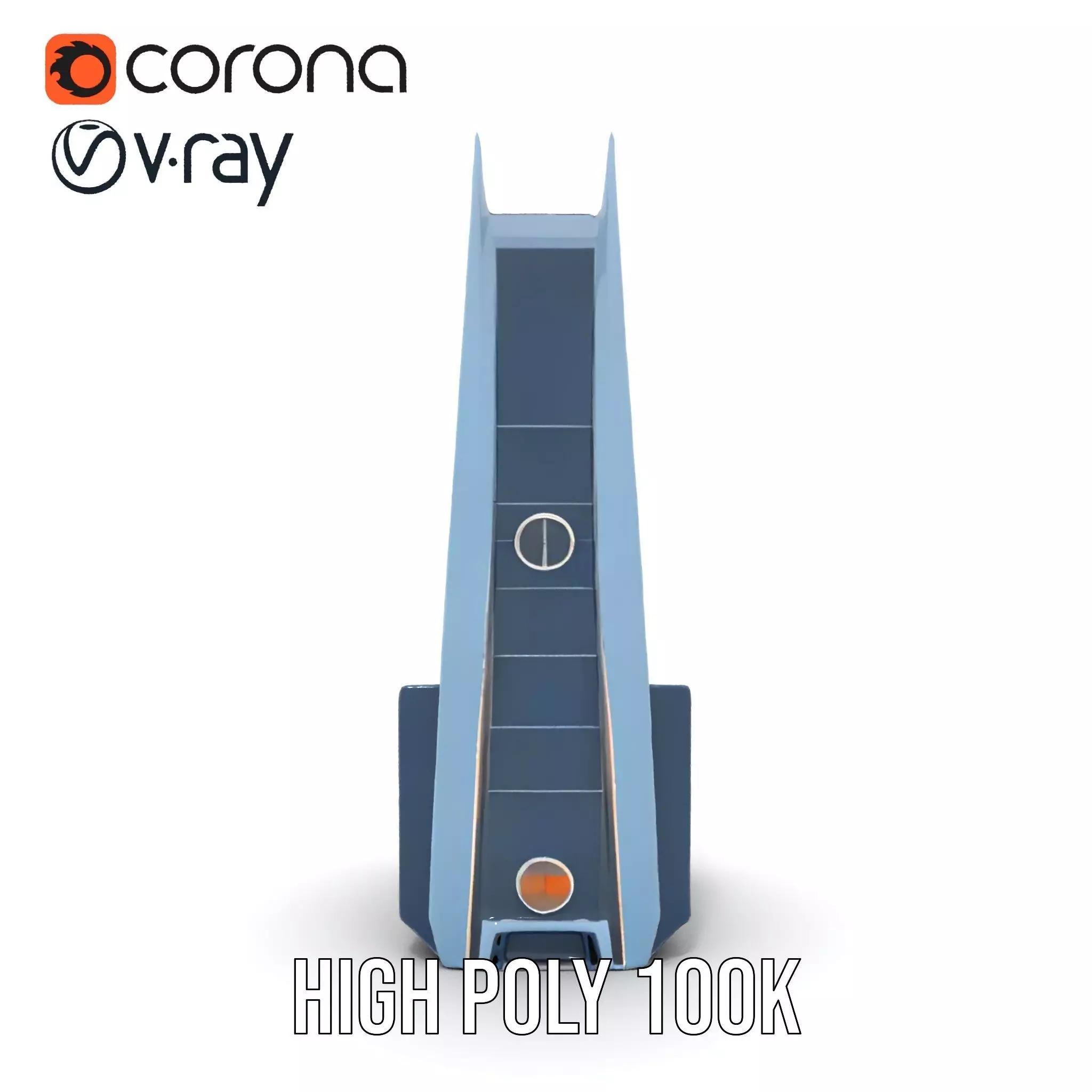 Futuristic Glass Tower model pack Low-poly 3D model_33