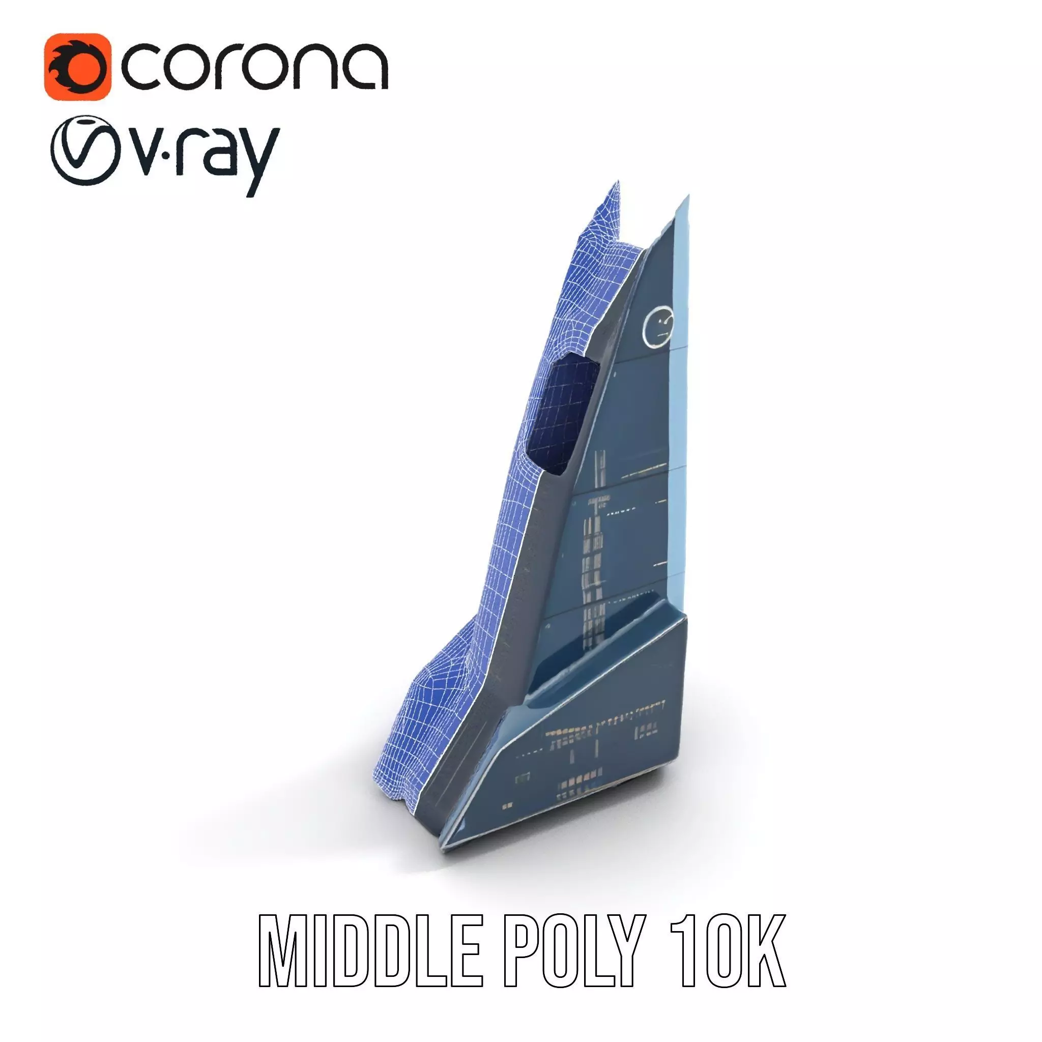 Futuristic Glass Tower model pack Low-poly 3D model_22