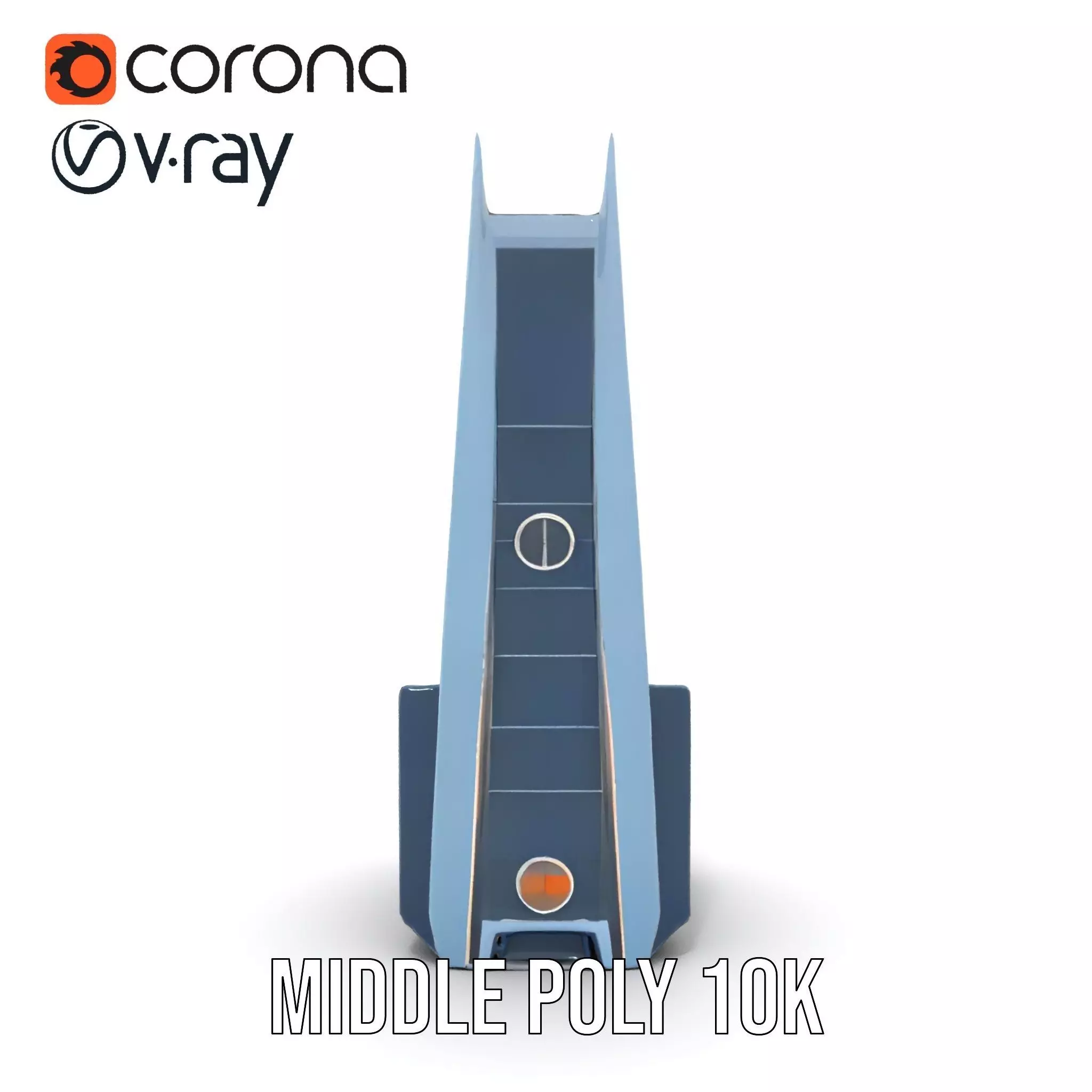 Futuristic Glass Tower model pack Low-poly 3D model_14