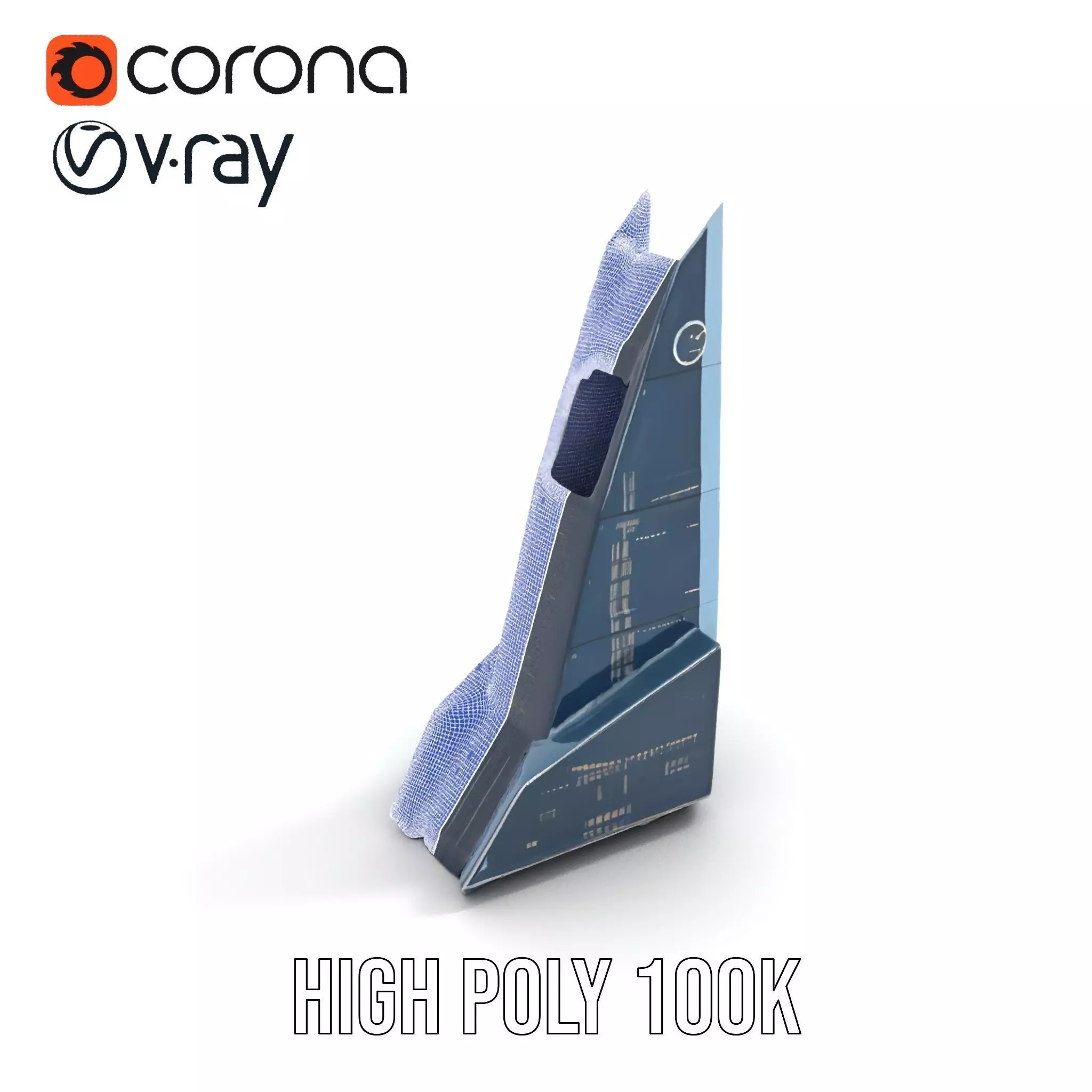 Futuristic Glass Tower model pack Low-poly 3D model_34