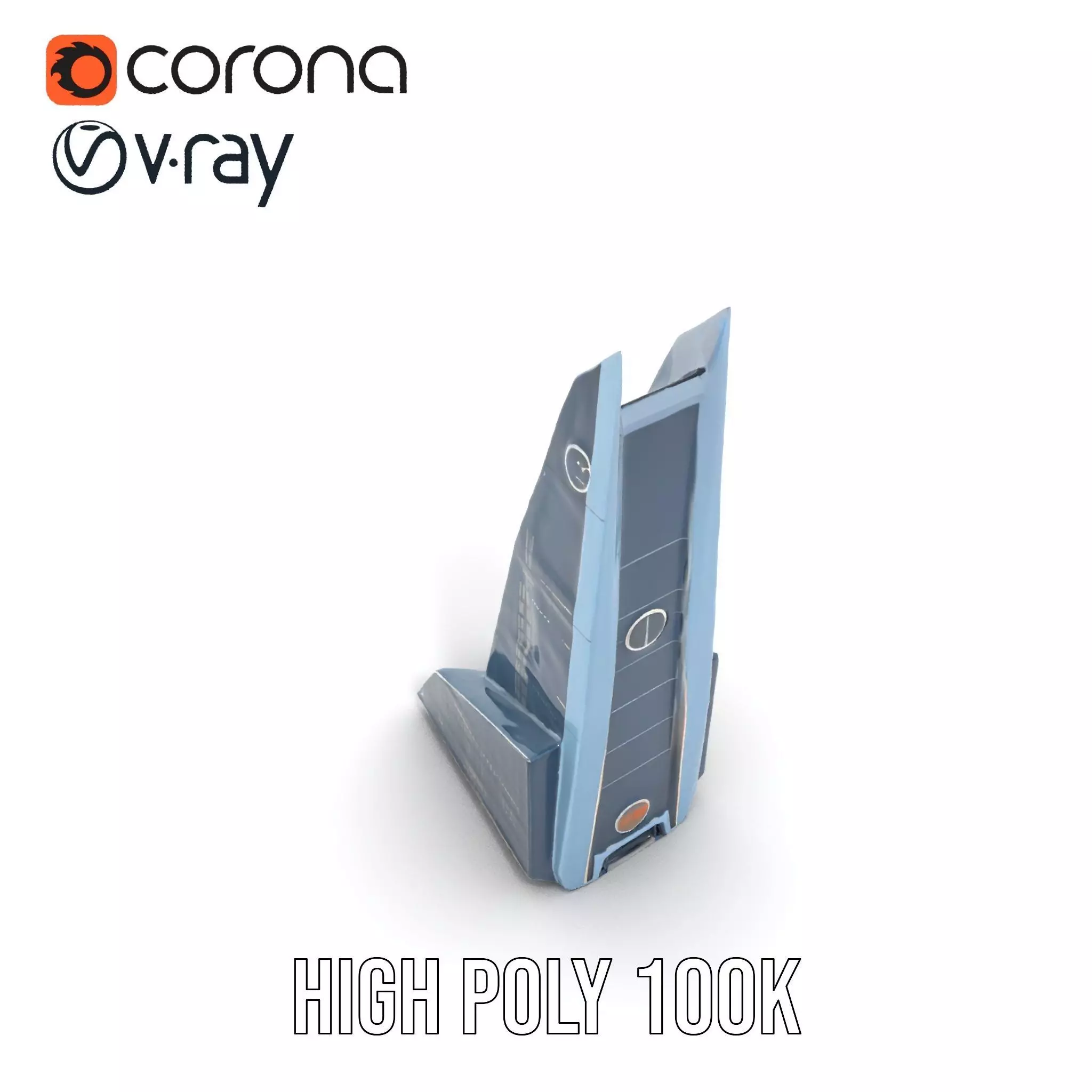 Futuristic Glass Tower model pack Low-poly 3D model_21