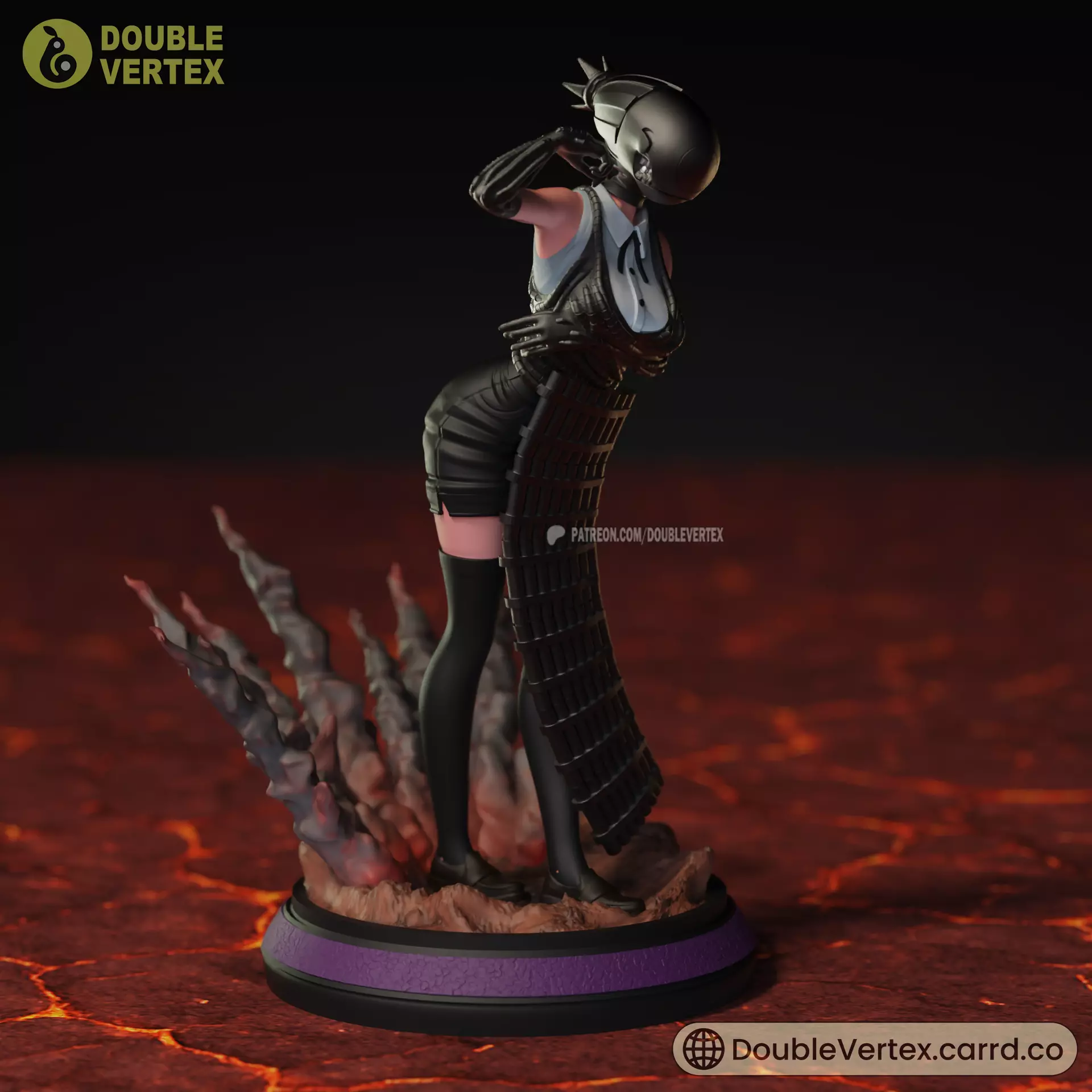 Reze and Bomb Devil - Chainsaw Man Anime Figure 3D print model_26