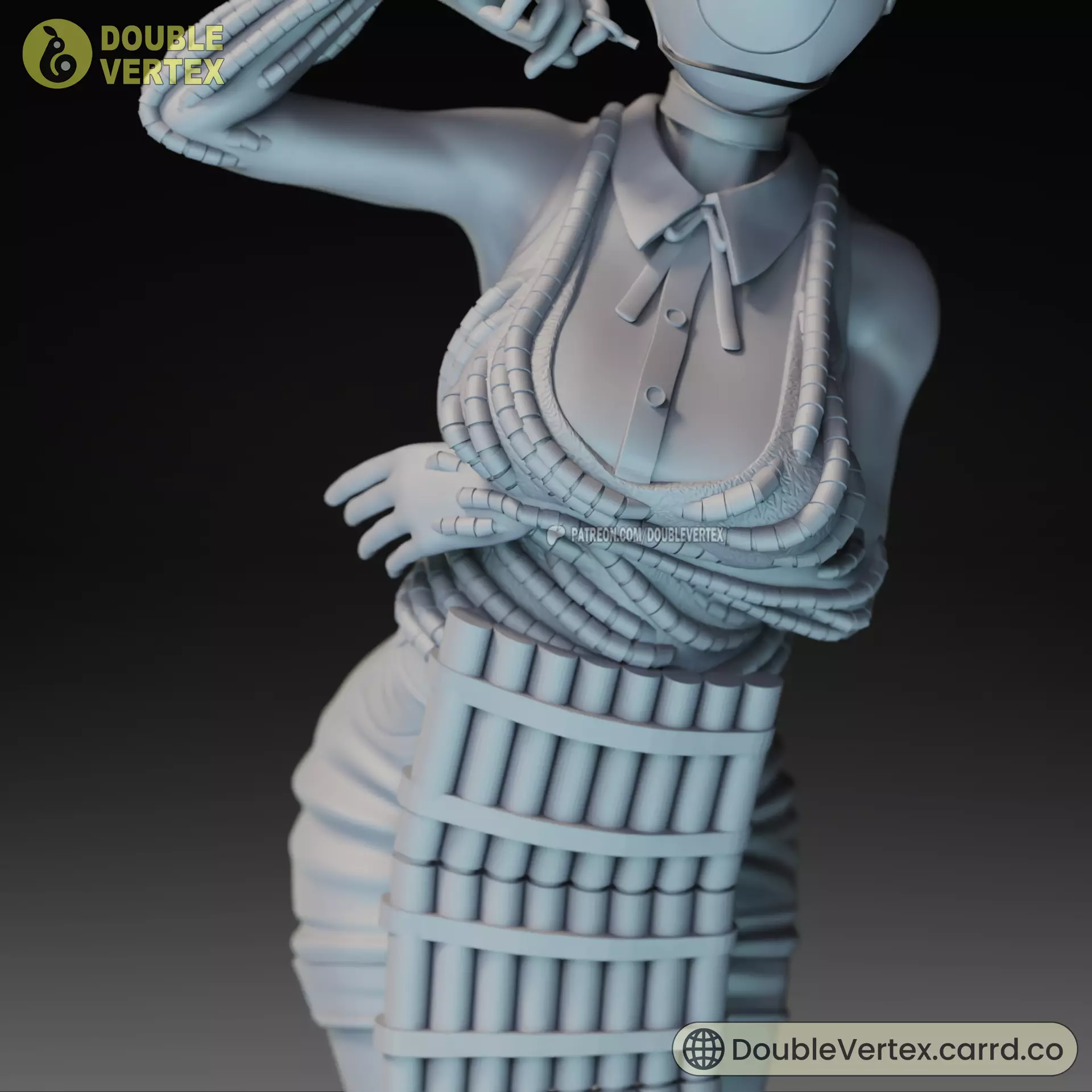 Reze and Bomb Devil - Chainsaw Man Anime Figure 3D print model_15