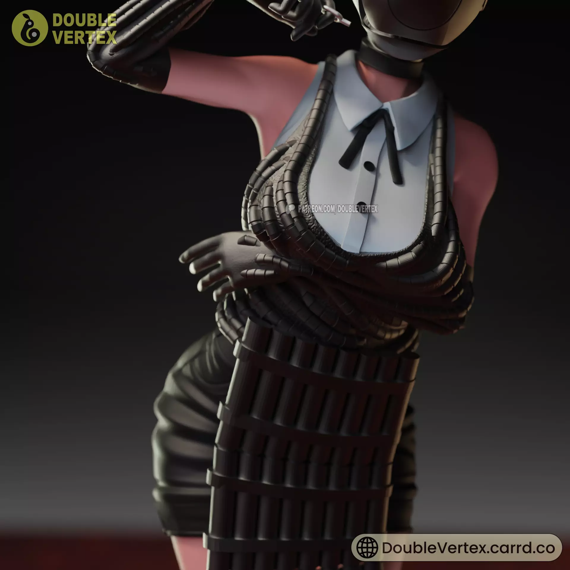 Reze and Bomb Devil - Chainsaw Man Anime Figure 3D print model_13
