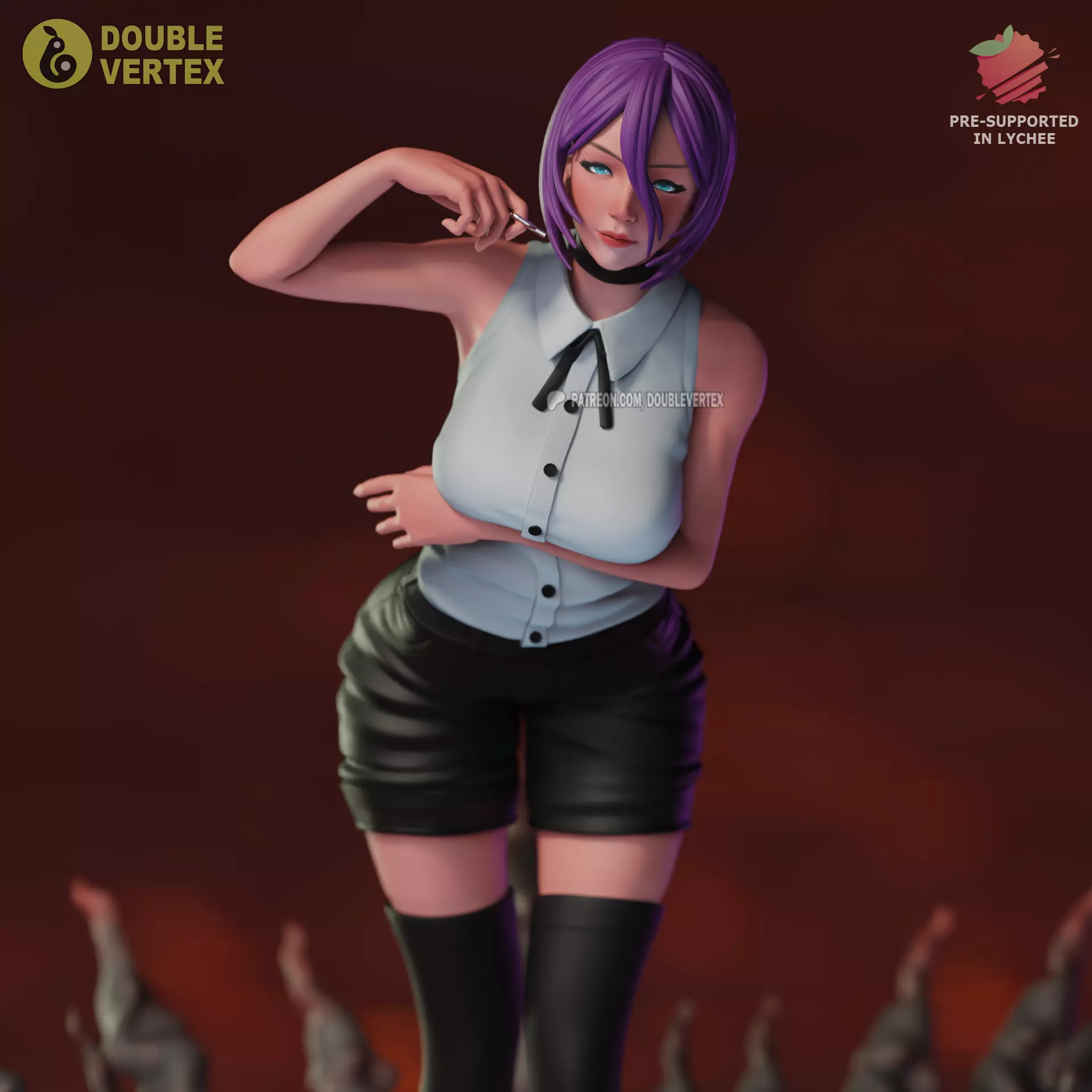 Reze and Bomb Devil - Chainsaw Man Anime Figure 3D print model_7