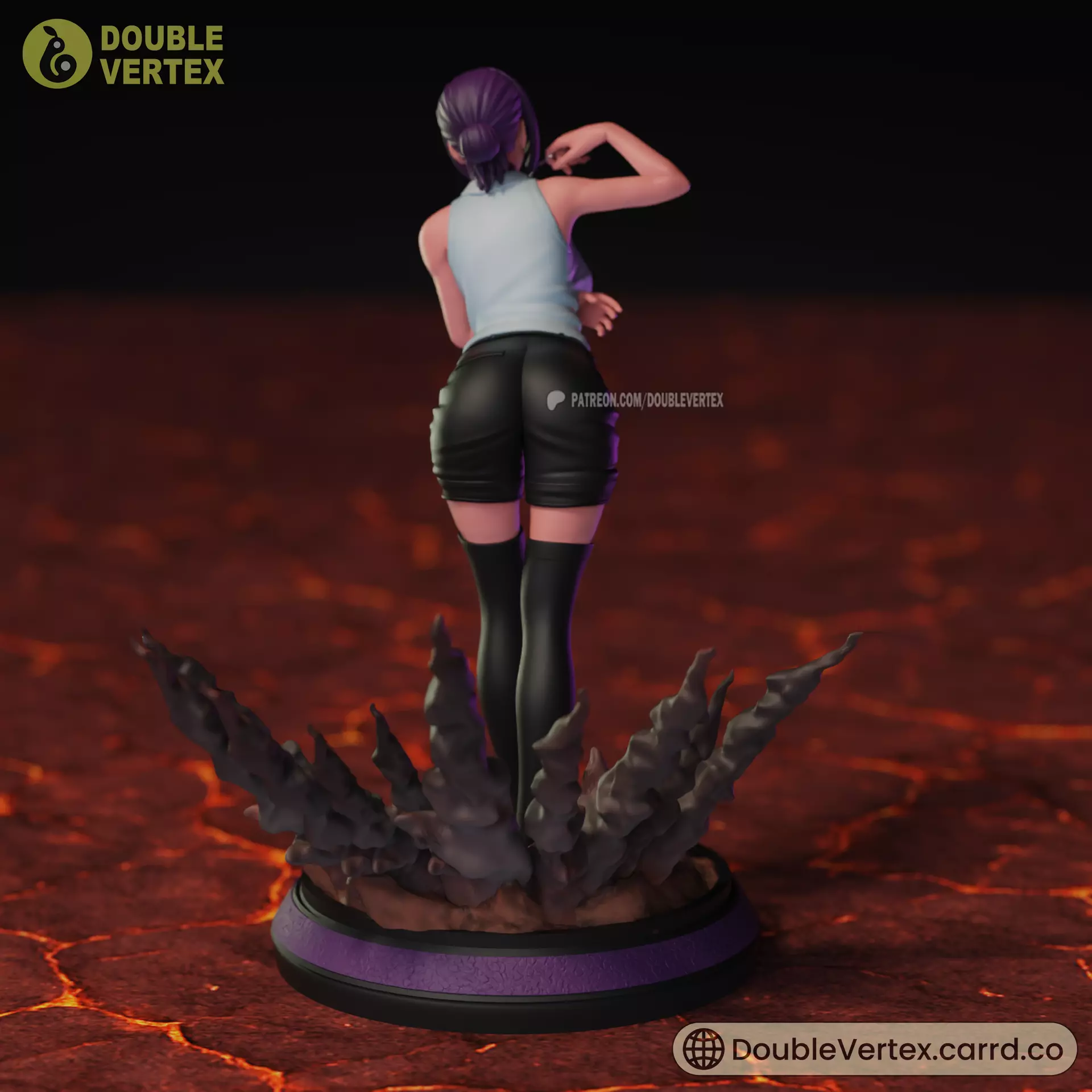 Reze and Bomb Devil - Chainsaw Man Anime Figure 3D print model_24