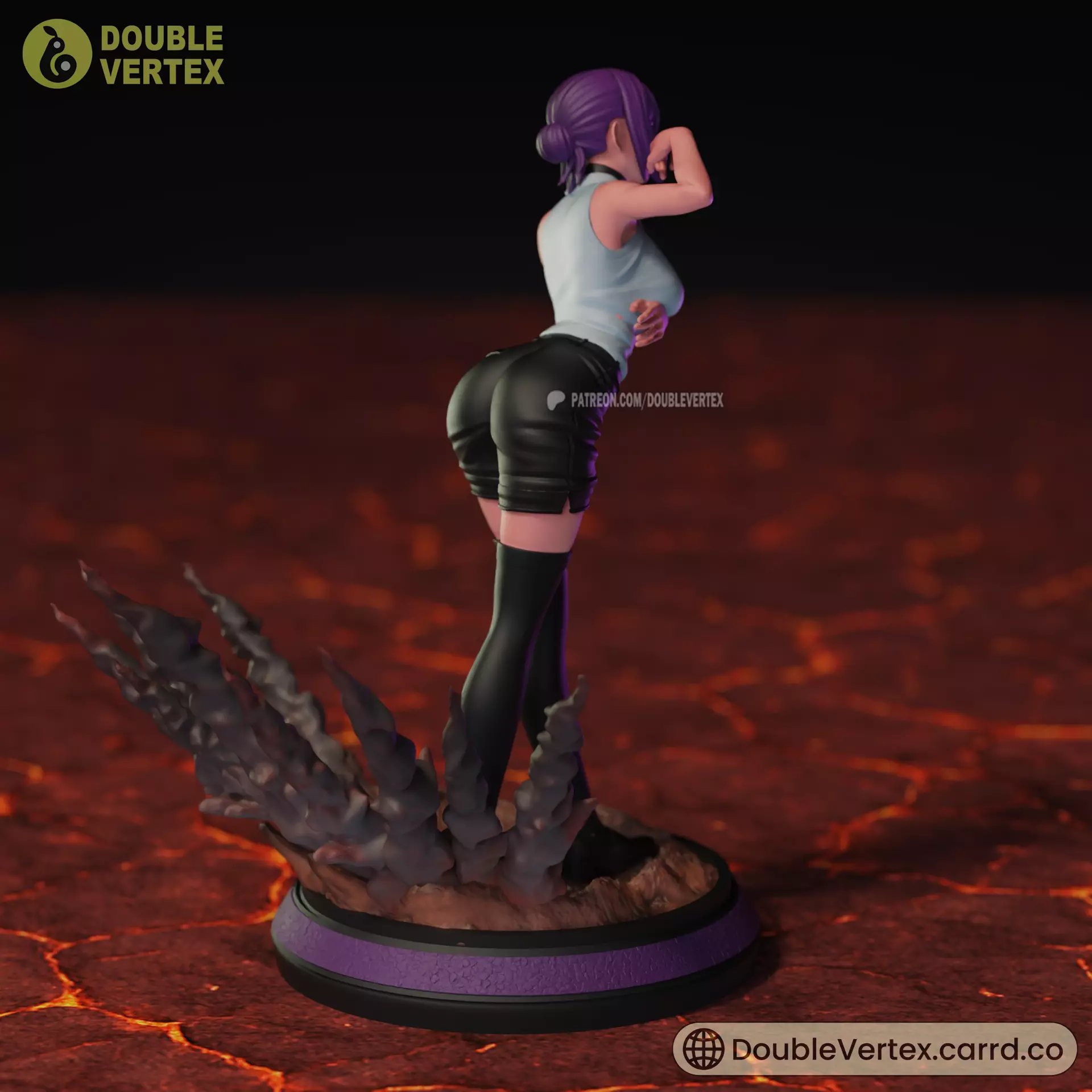 Reze and Bomb Devil - Chainsaw Man Anime Figure 3D print model_22
