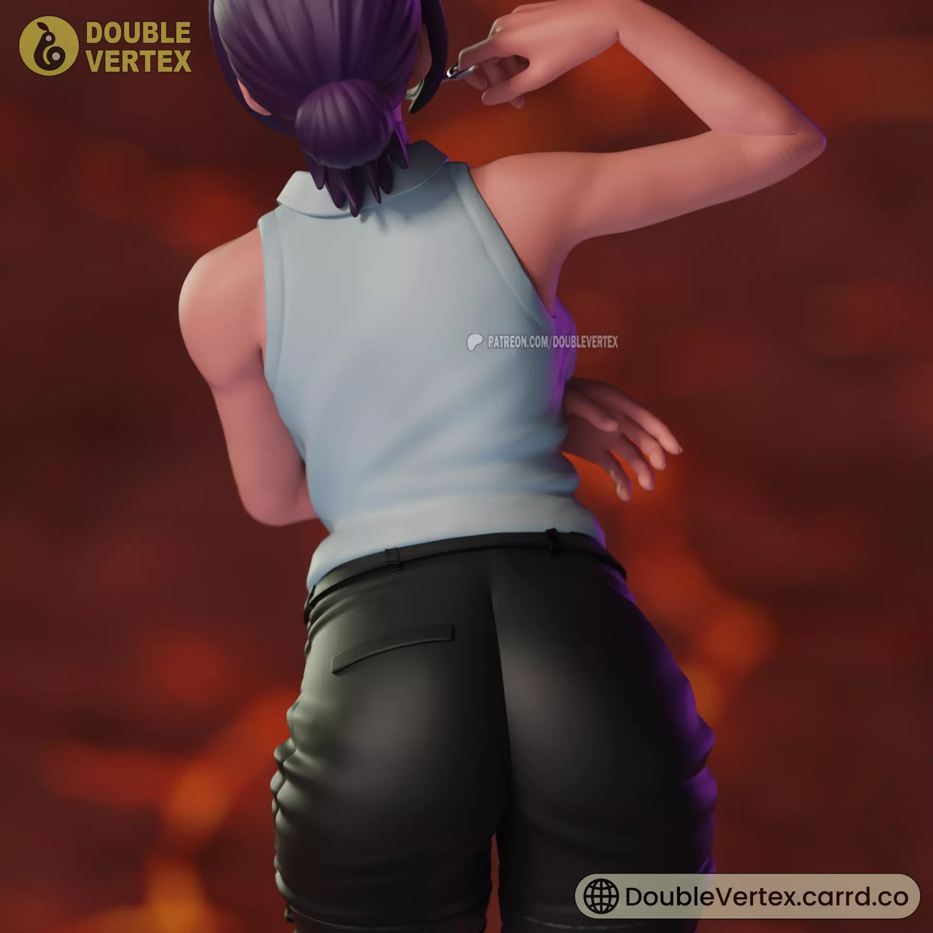 Reze and Bomb Devil - Chainsaw Man Anime Figure 3D print model_10