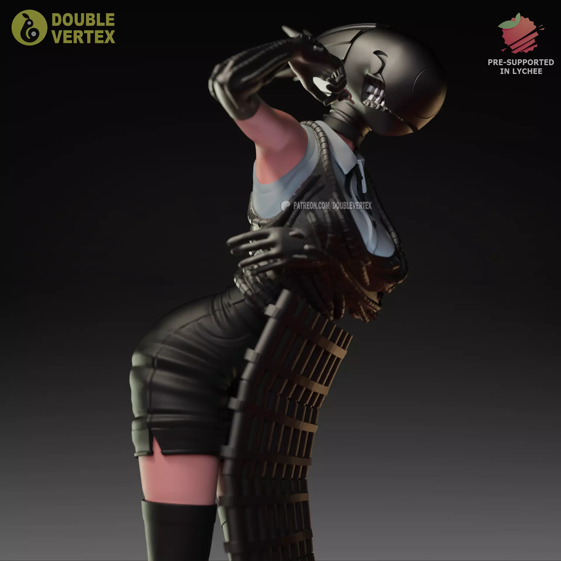Reze and Bomb Devil - Chainsaw Man Anime Figure 3D print model_5