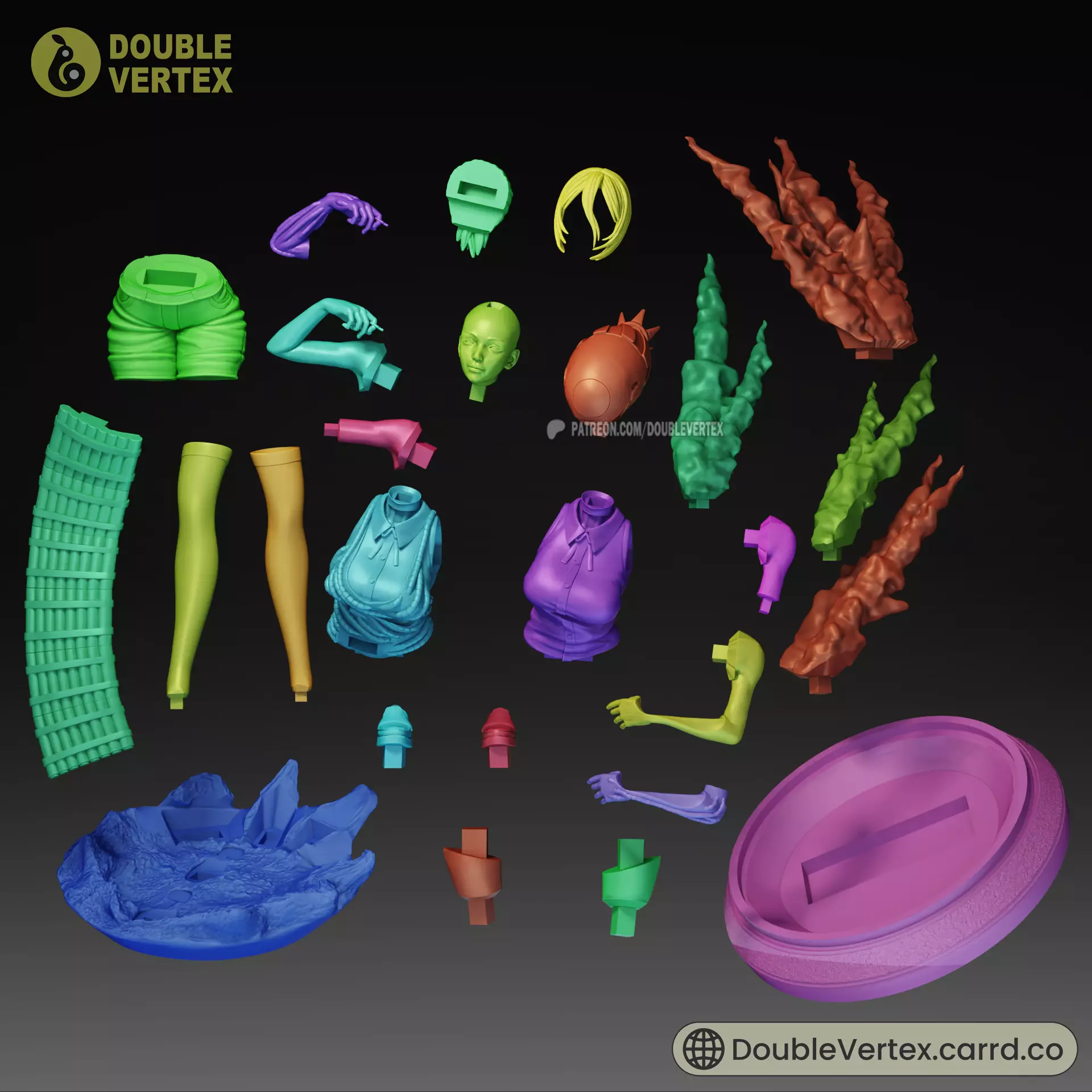 Reze and Bomb Devil - Chainsaw Man Anime Figure 3D print model_3