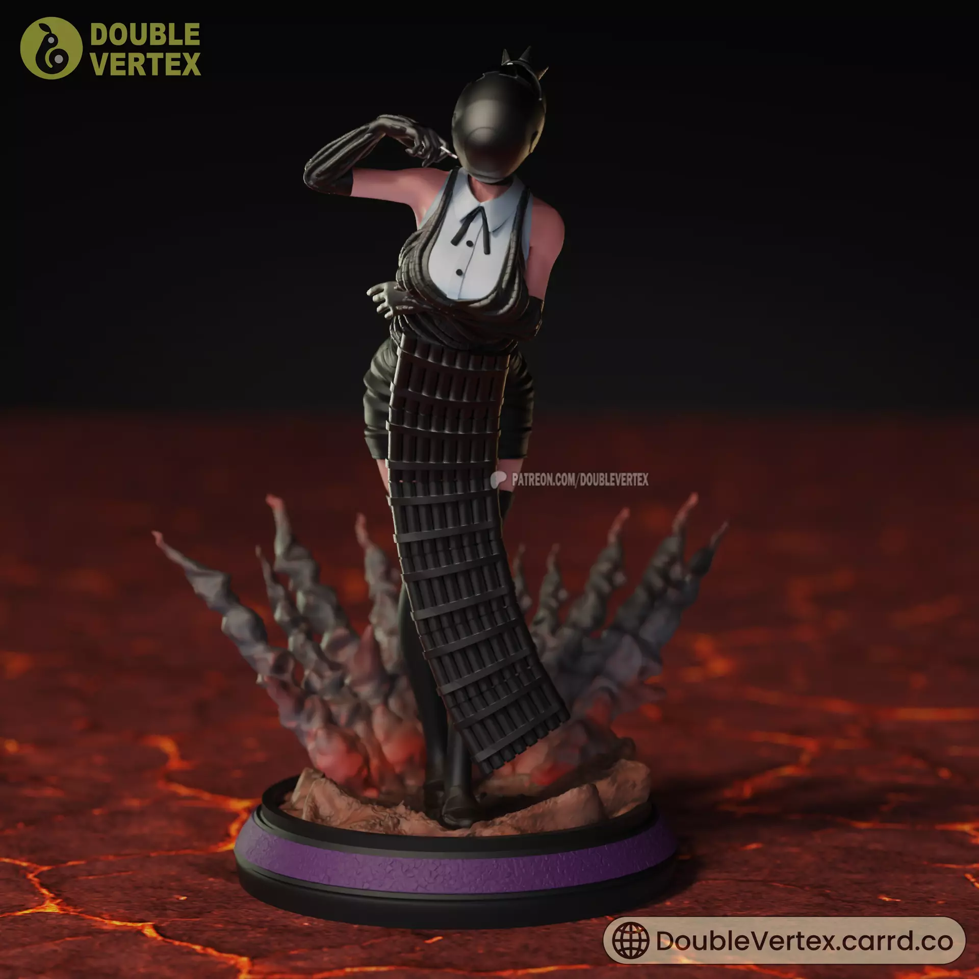 Reze and Bomb Devil - Chainsaw Man Anime Figure 3D print model_25