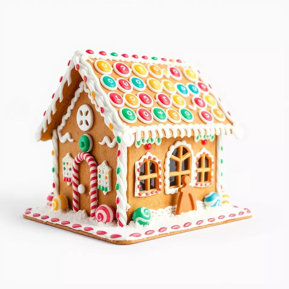 Colorful Gingerbread House model pack Low-poly 3D model_3