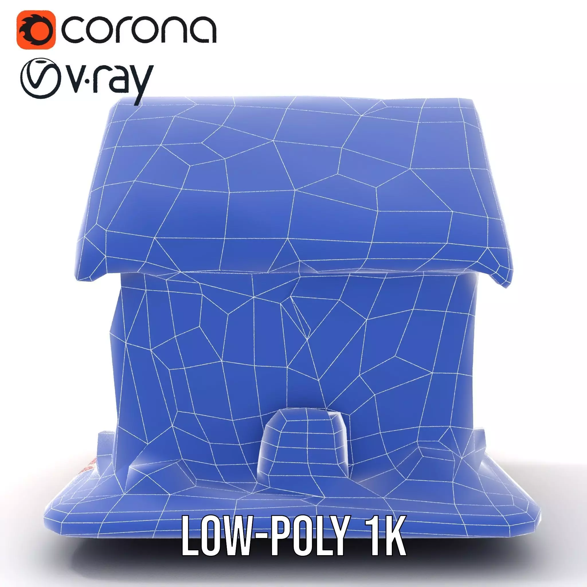 Colorful Gingerbread House model pack Low-poly 3D model_32