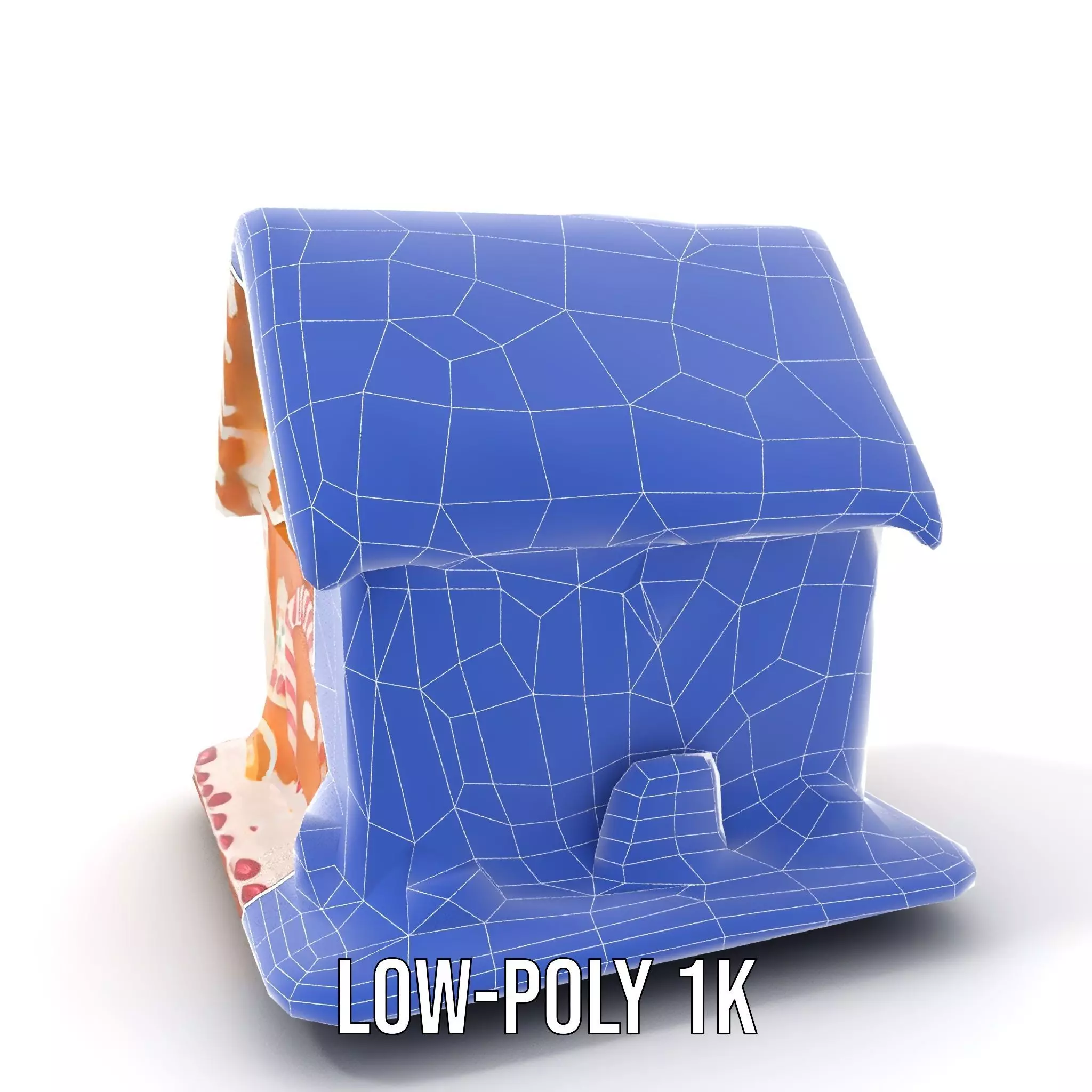 Colorful Gingerbread House model pack Low-poly 3D model_18