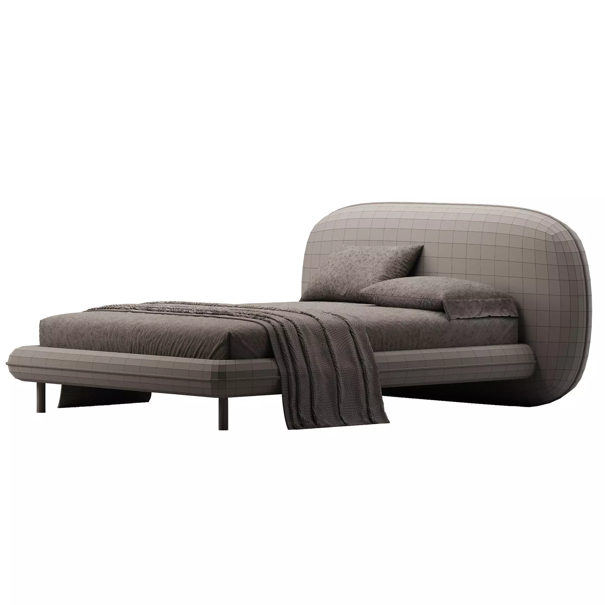 Bed KAORI 3D model_2