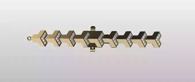 Armor Bracelet Single Row With Diamond