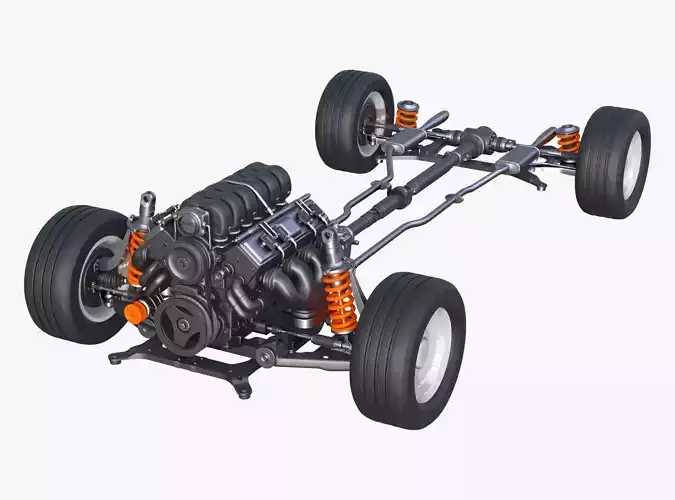 Car Powertrain with Chassis M1