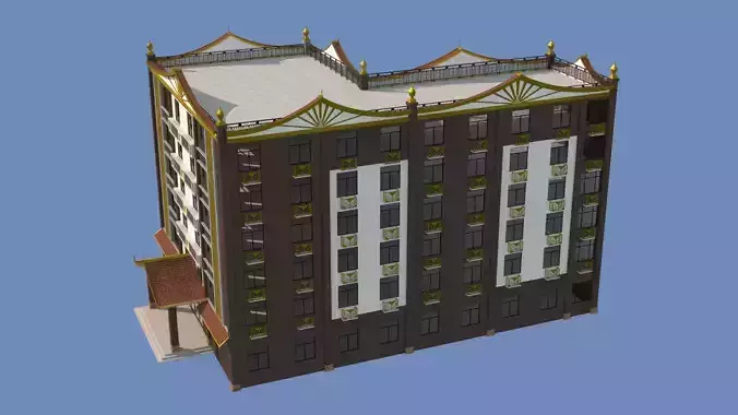 Exquisite Southeast Asian - Style Apartment 3D Model 3D model