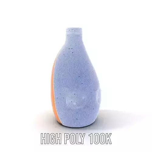 Orange Juice Bottle model pack Low-poly 3D model 4