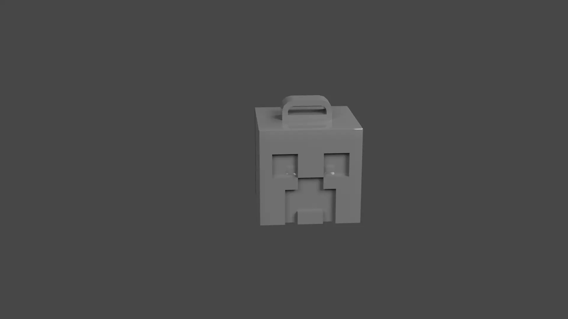 Creeper Head Keychain 3D Printable Model 3D print model_2